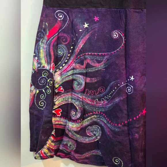 Batik dress sweet skins, handmade, Small - Picture 4 of 8